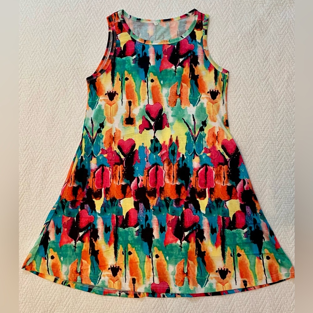 Vibrant Multicolor Sleeveless Dress